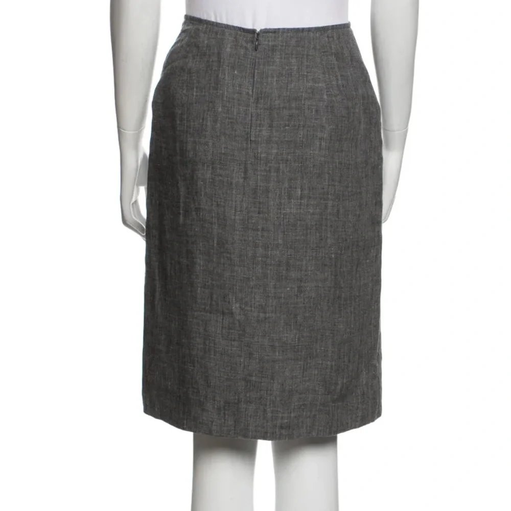 Michael Kors slit-front pencil‎ Skirt knee length in gray Made in Italy